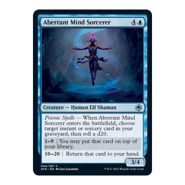 Aberrant Mind Sorcerer (AFR) #44 Uncommon (Lightly Played) Adventures in the Forgotten Realms Magic: The Gathering: 2021