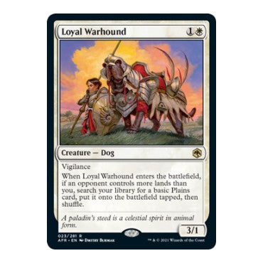 Loyal Warhound (AFR) #23 Rare (Lightly Played) Adventures in the Forgotten Realms Magic: The Gathering: 2021