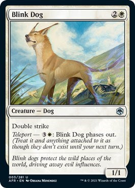 Blink Dog (AFR) #3 Uncommon (Moderately Played) Adventures in the Forgotten Realms Magic: The Gathering: 2021