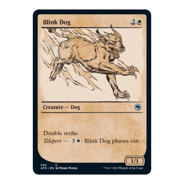 Blink Dog Showcase (AFR) #300 Uncommon (Lightly Played) Adventures in the Forgotten Realms Magic: The Gathering: 2021