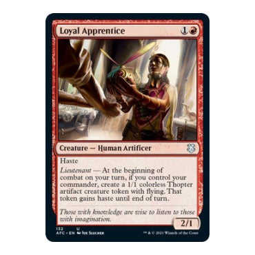 Loyal Apprentice (AFC) #132 Uncommon (Lightly Played) Commander: Adventures in the Forgotten Realms Magic: The Gathering: 2021