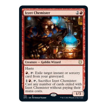 Izzet Chemister (AFC) #130 Rare (Lightly Played) Commander: Adventures in the Forgotten Realms Magic: The Gathering: 2021