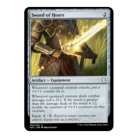 Sword of Hours (AFC) #61 Uncommon (Lightly Played) Commander: Adventures in the Forgotten Realms Magic: The Gathering: 2021