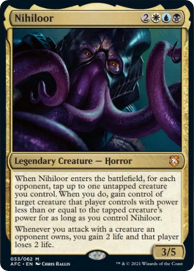 Nihiloor (AFC) #53 Mythic Rare (Foil Moderately Played) Commander: Adventures in the Forgotten Realms Magic: The Gathering: 2021