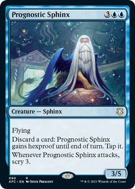 Prognostic Sphinx (AFC) #90 Rare (Lightly Played) Commander: Adventures in the Forgotten Realms Magic: The Gathering: 2021