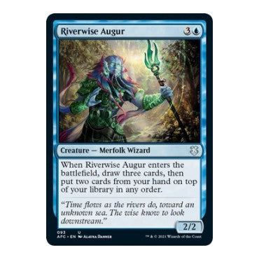 Riverwise Augur (AFC) #93 Uncommon (Lightly Played) Commander: Adventures in the Forgotten Realms Magic: The Gathering: 2021