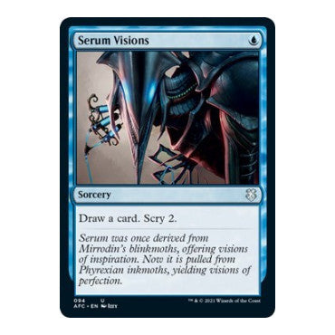 Serum Visions (AFC) #94 Uncommon (Lightly Played) Commander: Adventures in the Forgotten Realms Magic: The Gathering: 2021