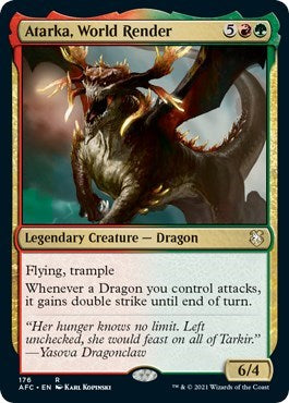 Atarka World Render (AFC) #176 Rare Commander: Adventures in the Forgotten Realms Magic: The Gathering: 2021