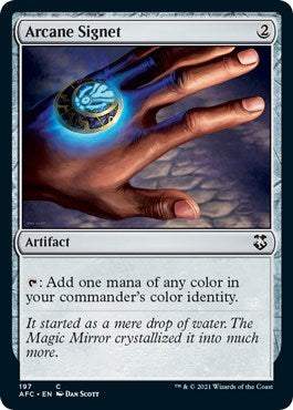 Arcane Signet (AFC) #197 Common (Lightly Played) Commander: Adventures in the Forgotten Realms Magic: The Gathering: 2021