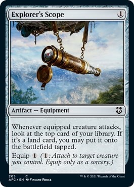 Explorers Scope (AFC) #205 Common (Lightly Played) Commander: Adventures in the Forgotten Realms Magic: The Gathering: 2021