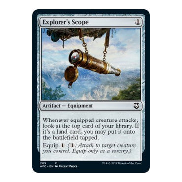 Explorer's Scope (AFC) #205 Common (Lightly Played) Commander: Adventures in the Forgotten Realms Magic: The Gathering: 2021