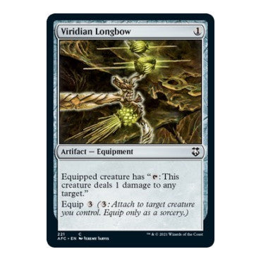 Viridian Longbow (AFC) #221 Common (Lightly Played) Commander: Adventures in the Forgotten Realms Magic: The Gathering: 2021