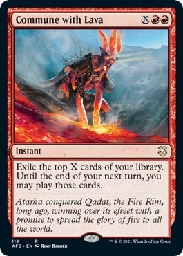 Commune with Lava (AFC) #118 Rare (Lightly Played) Commander: Adventures in the Forgotten Realms Magic: The Gathering: 2021