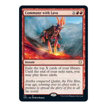 Commune with Lava (AFC) #118 Rare (Lightly Played) Commander: Adventures in the Forgotten Realms Magic: The Gathering: 2021