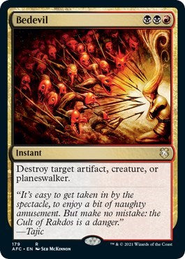 Bedevil (AFC) #179 Rare (Near Mint) Commander: Adventures in the Forgotten Realms Magic: The Gathering: 2021