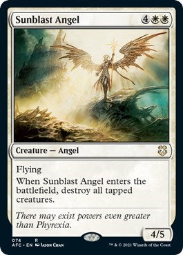 Sunblast Angel (AFC) #74 Rare Commander: Adventures in the Forgotten Realms Magic: 2021