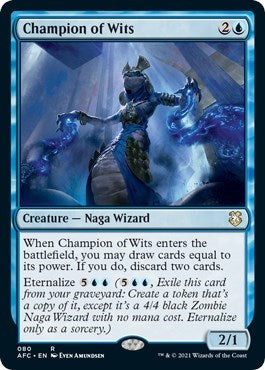 Champion of Wits (AFC) #80 Rare (Near Mint) Commander: Adventures in the Forgotten Realms Magic: The Gathering: 2021