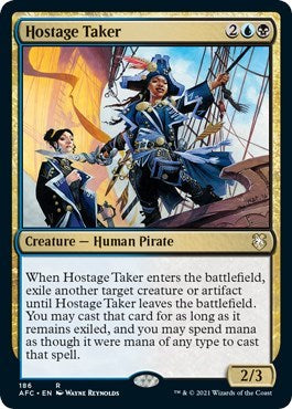 Hostage Taker (AFC) #186 Rare (Near Mint) Commander: Adventures in the Forgotten Realms Magic: 2021