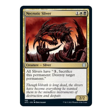 Necrotic Sliver (AFC) #188 Uncommon (Lightly Played) Commander: Adventures in the Forgotten Realms Magic: The Gathering: 2021