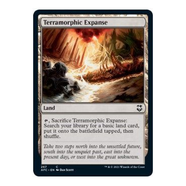 Terramorphic Expanse (AFC) #267 Common (Lightly Played) Commander: Adventures in the Forgotten Realms Magic: The Gathering: 2021