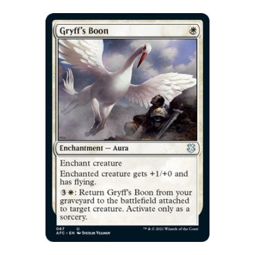 Gryff's Boon (AFC) #67 Uncommon (Lightly Played) Commander: Adventures in the Forgotten Realms Magic: The Gathering: 2021