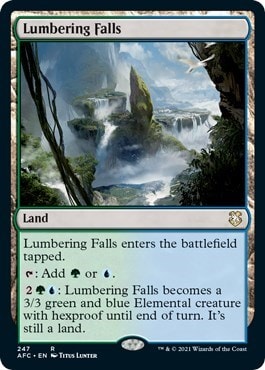 Lumbering Falls (AFC) #247 Rare (Lightly Played) Commander: Adventures in the Forgotten Realms Magic: The Gathering: 2021
