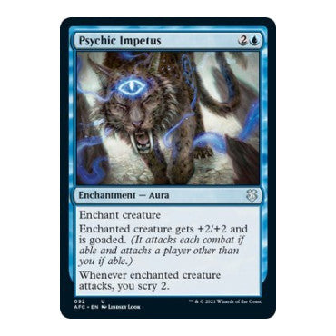 Psychic Impetus (AFC) #92 Uncommon (Lightly Played) Commander: Adventures in the Forgotten Realms Magic: The Gathering: 2021