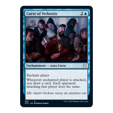 Curse of Verbosity (AFC) #82 Uncommon (Lightly Played) Commander: Adventures in the Forgotten Realms Magic: The Gathering: 2021