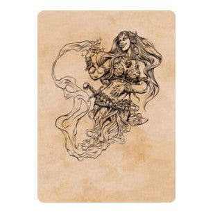 Djinni Windseer (Showcase) Art Card (ASAFR) #74 Special (Lightly Played) Art Series: Adventures in the Forgotten Realms Magic: The Gathering: 2021