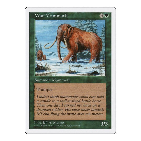 War Mammoth (5ED) #340 Common (Moderately Played) Fifth Edition Magic: The Gathering: 1997