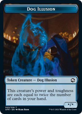 Dog Illusion Token (AFR) #3 T (Lightly Played) Adventures in the Forgotten Realms Magic: The Gathering: 2021