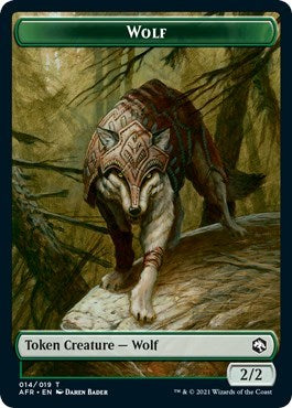 Wolf Token (AFR) #14 T (Lightly Played) Adventures in the Forgotten Realms Magic: 2021
