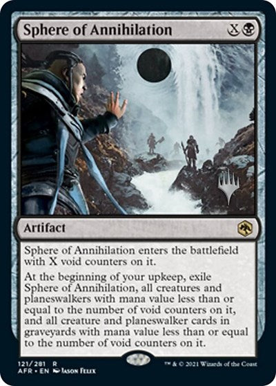 Sphere of Annihilation (PPAFR) #121p Rare (Lightly Played) Promo Pack: Adventures in the Forgotten Realms Magic: The Gathering: 2021