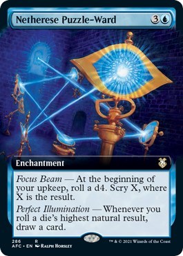 Netherese Puzzle Ward Extended Art (AFC) #286 Rare (Lightly Played) Commander: Adventures in the Forgotten Realms Magic: The Gathering: 2021