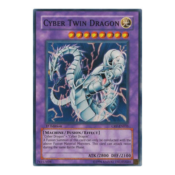 Cyber Twin Dragon (CRV) #CRV-EN035 Super Rare (1st Edition Near Mint) Cybernetic Revolution YuGiOh: 2005