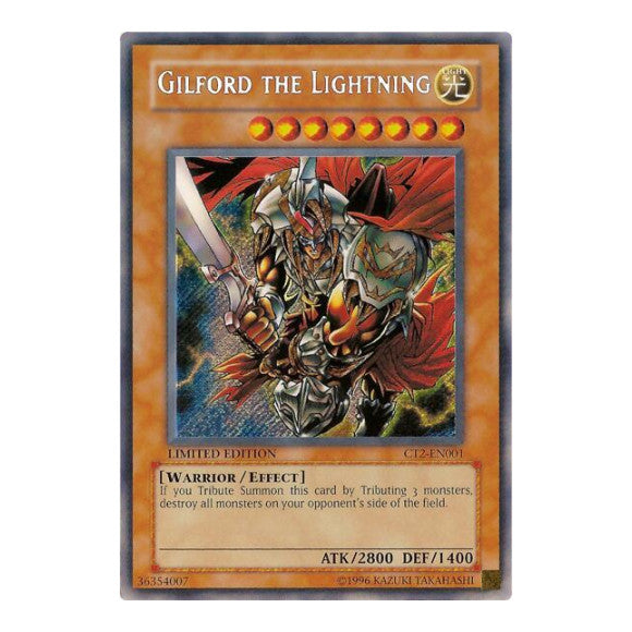 Gilford the Lightning (CT2) #CT2-EN001 Secret Rare (Limited Moderately Played) 2005 Collectors Tin YuGiOh: 2005