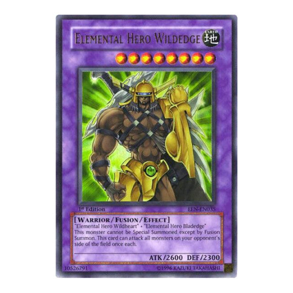 Elemental Hero Wildedge (EEN) #EEN-EN035 Ultra Rare (1st Edition Heavily Played) Elemental Energy YuGiOh: 2005
