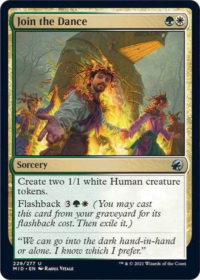 Join the Dance (MID) #229 Uncommon (Lightly Played) Innistrad: Midnight Hunt Magic: The Gathering: 2021