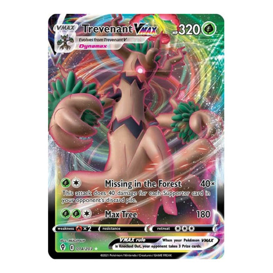 Trevenant VMAX (SWSH07) #014/203 Ultra Rare (Holofoil Near Mint) SWSH07: Evolving Skies Pokemon: 2021