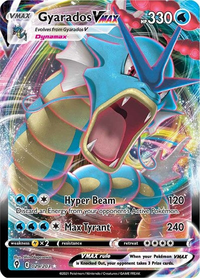 Gyarados VMAX (SWSH07) #029/203 Ultra Rare (Holofoil Near Mint) SWSH07: Evolving Skies Pokemon: 2021