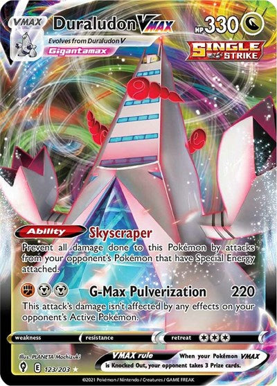Duraludon VMAX (SWSH07) #123/203 Ultra Rare (Holofoil Near Mint) SWSH07: Evolving Skies Pokemon: 2021