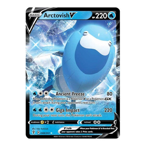 Arctovish V (SWSH07) #048/203 Ultra Rare (Holofoil Near Mint) SWSH07: Evolving Skies Pokemon: 2021