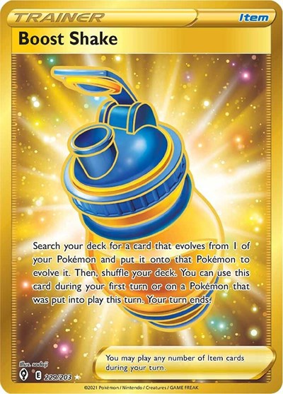 Boost Shake Secret (SWSH07) #229/203 Secret Rare (Holofoil Near Mint) SWSH07: Evolving Skies Pokemon: 2021