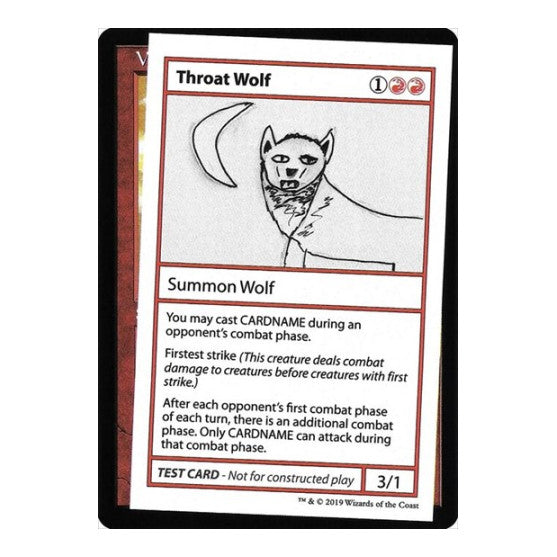 Throat Wolf No PW Symbol (CMB1) #65 Special (Lightly Played) Mystery Booster: Convention Edition Exclusives Magic: The Gathering: 2019