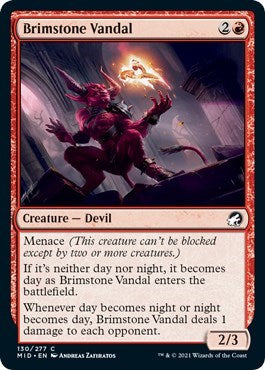 2021 Magic: Innistrad: Midnight Hunt (MID) - Brimstone Vandal (#130, Common)