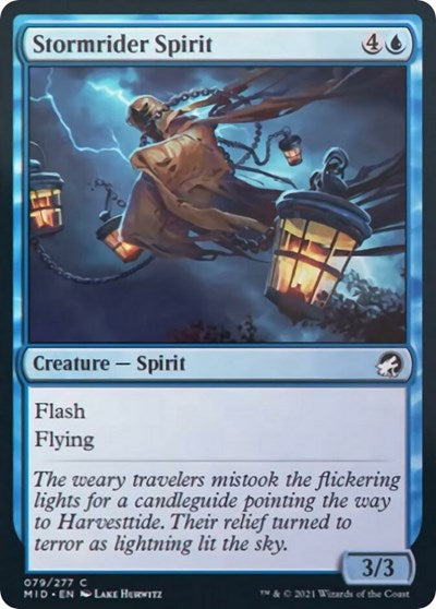 Stormrider Spirit (MID) #79 Common (Lightly Played) Innistrad: Midnight Hunt Magic: 2021