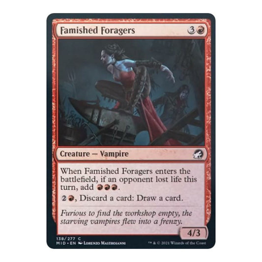 Famished Foragers (MID) #138 Common (Lightly Played) Innistrad: Midnight Hunt Magic: The Gathering: 2021