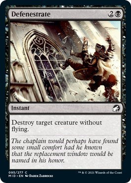 Defenestrate (MID) #95 Common (Lightly Played) Innistrad: Midnight Hunt Magic: The Gathering: 2021