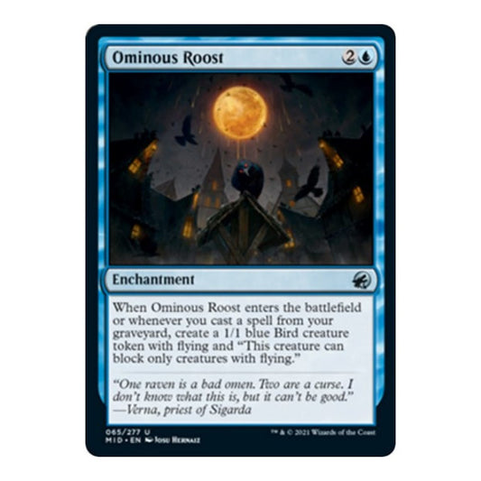 Ominous Roost (MID) #65 Uncommon (Lightly Played) Innistrad: Midnight Hunt Magic: The Gathering: 2021