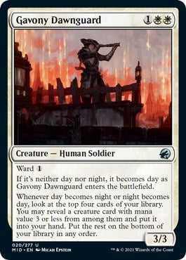 Gavony Dawnguard (MID) #20 Uncommon (Moderately Played) Innistrad: Midnight Hunt Magic: The Gathering: 2021